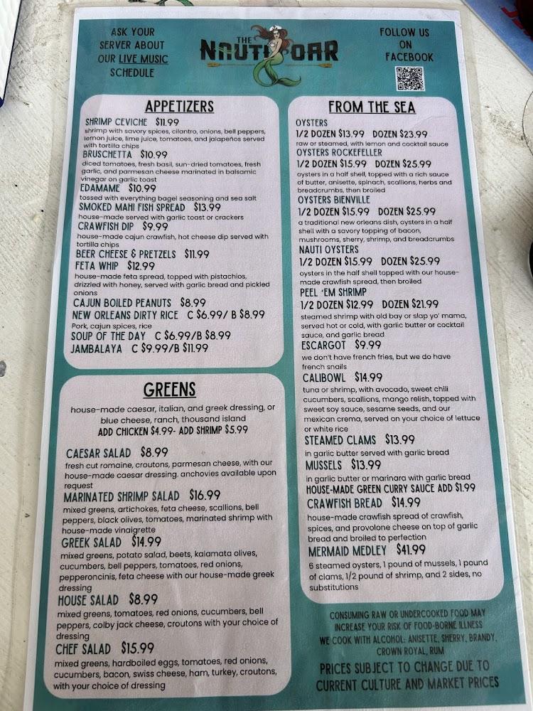 The Nauti Oar Menu image 2
